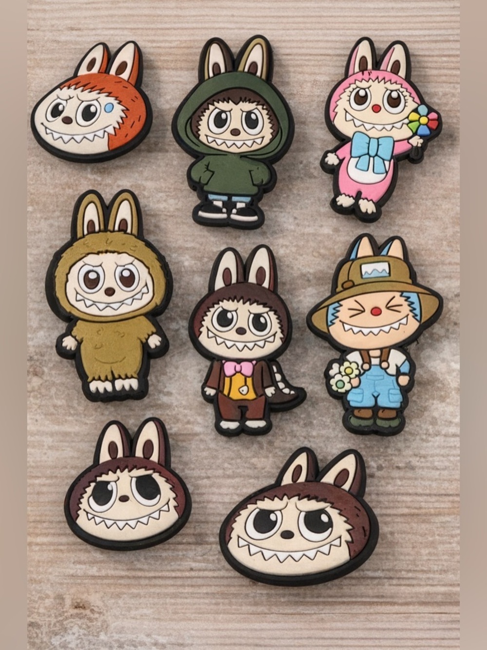 8pc Labubu croc charms